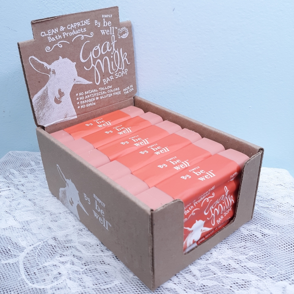 6 Goat Milk bar Soap Clean Caprine Simply Be Well Red Papaya Shea Butter